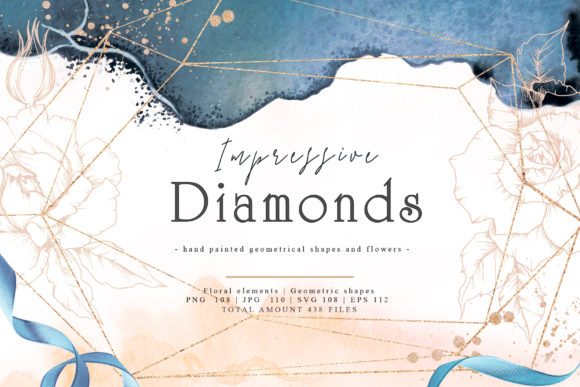 Download Impressive Diamonds Watercolor and Vector Set - Impressive Collection