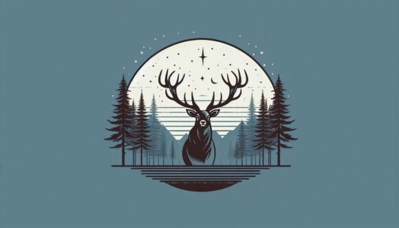 Download A Large Elk with Impressive Antlers in a - Impressive Collection