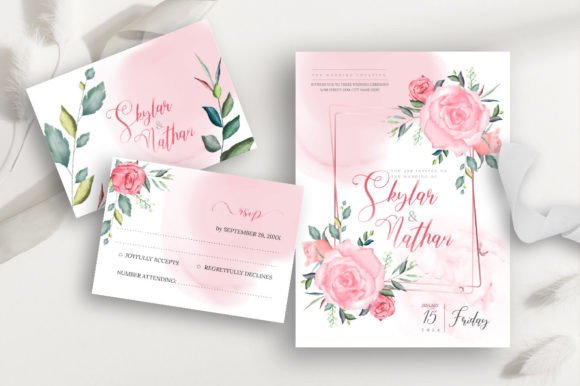 Download Rustic Rose  Watercolor Wedding Template - Rustic rose Collection